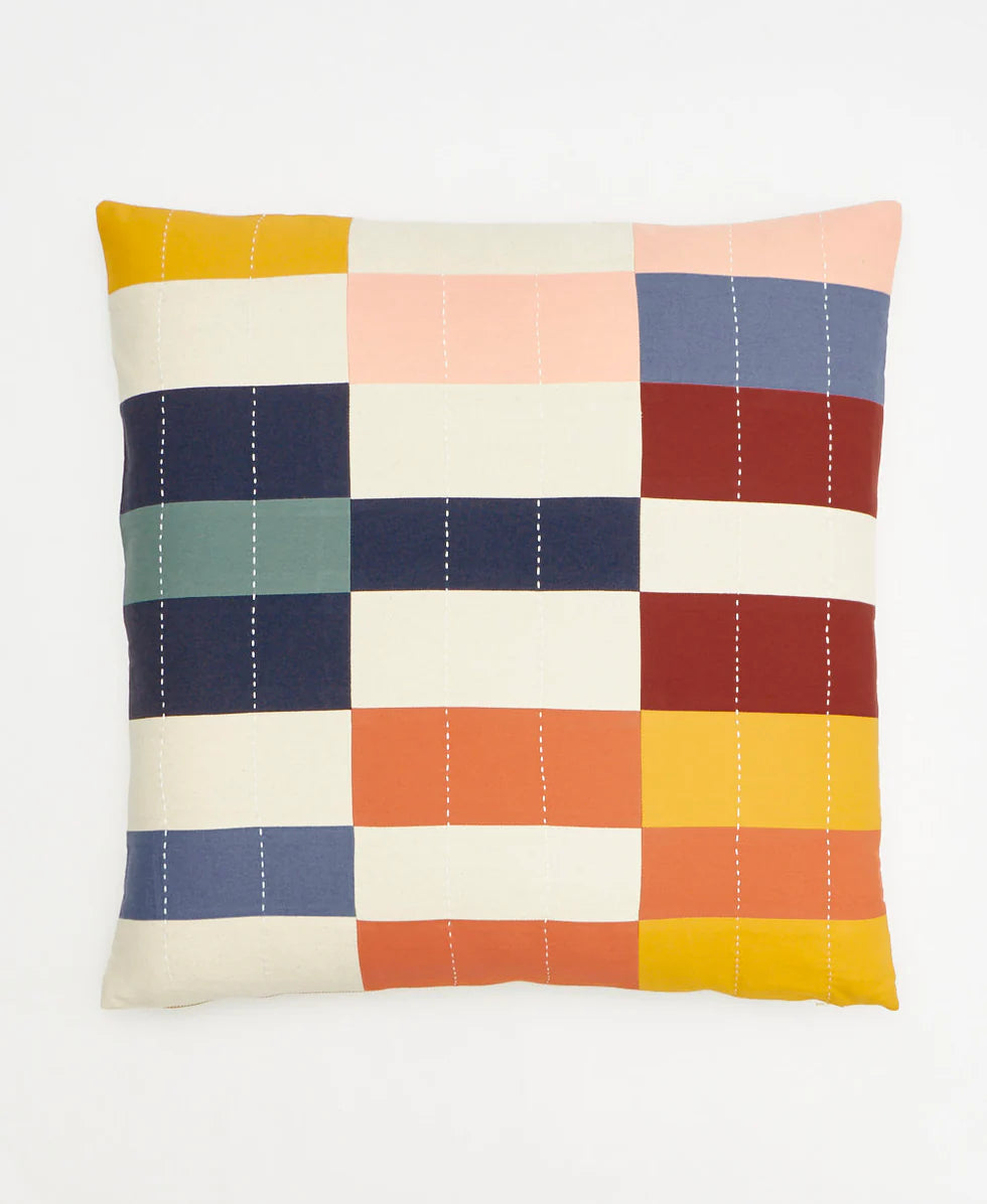 Multi-Check Throw Pillow