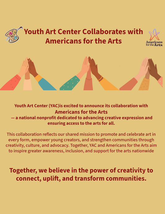 Exciting news! Youth Art Center is collaborating with @AmericansForArts.Org