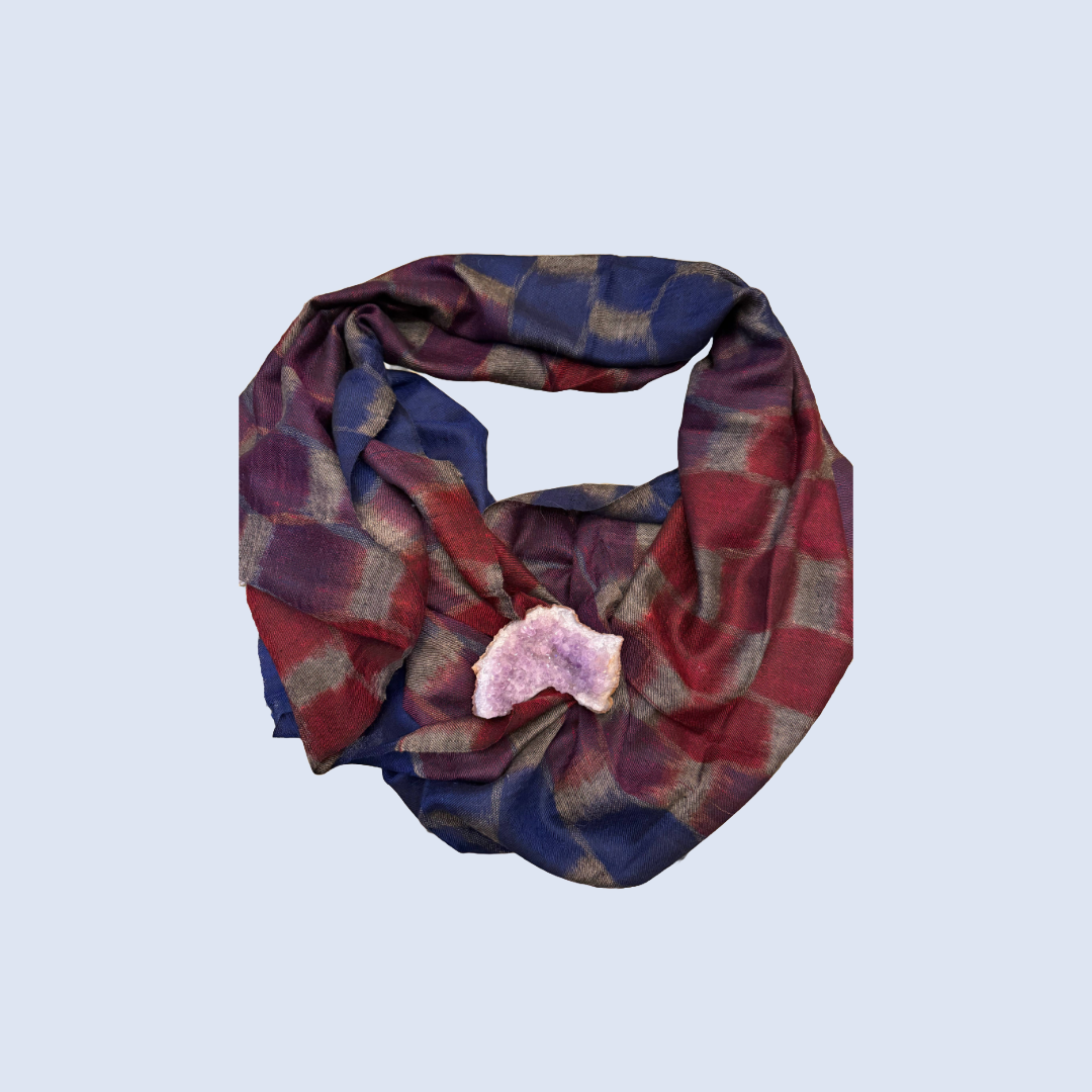 Purple Blue Pure Handwoven Pashmina Stole (Copy)