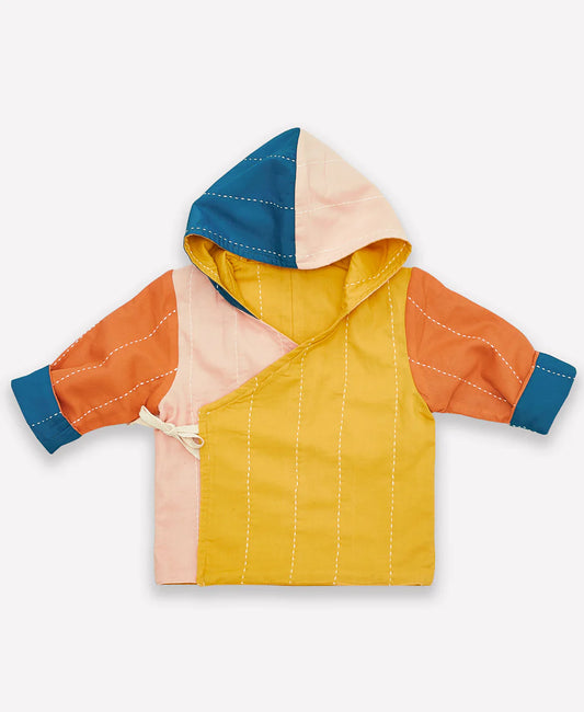 Colorblock Toddler Hoodie - Mustard