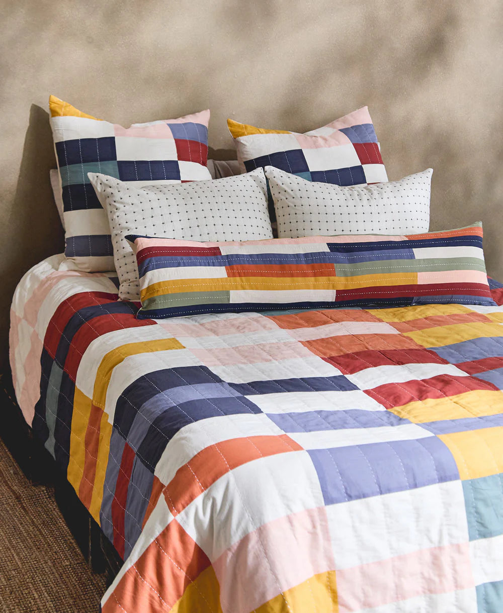 Multi-Check Patchwork Quilt Bedding